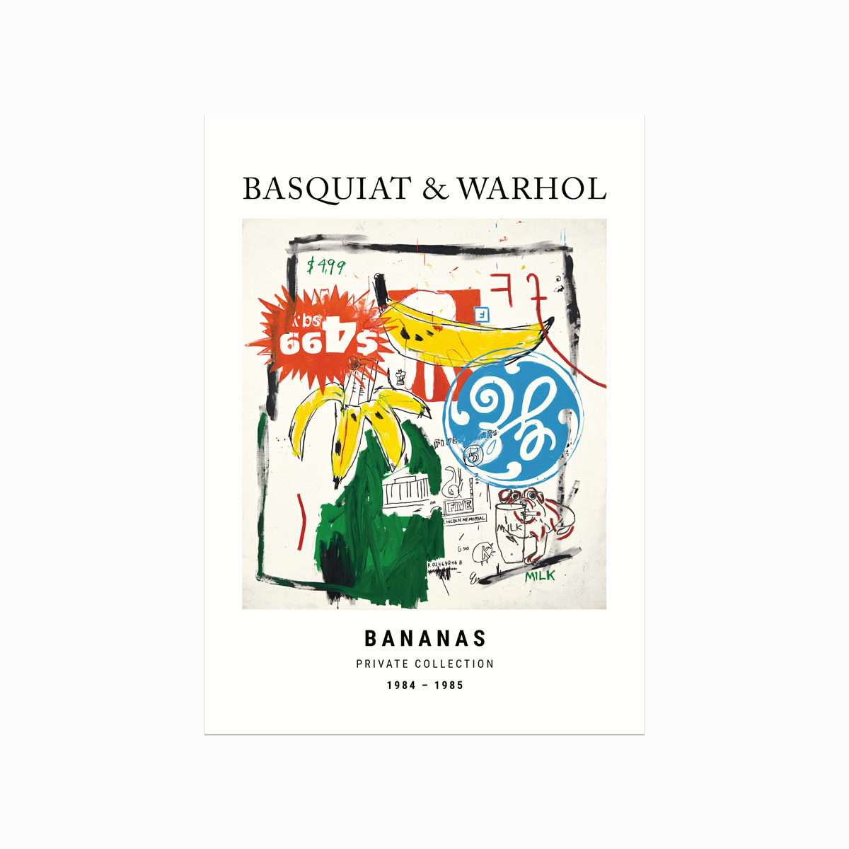 Farverig Basquiat & Warhol Plakat – Energisk Kunst til Hjemmet