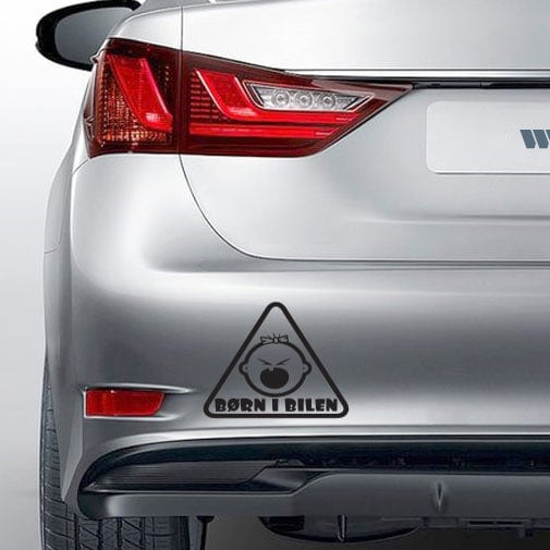 Sikkerhed Wallsticker - Børn I Bilen Dekoration