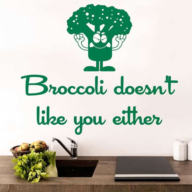 Broccoli Vægklistermærke – Sjov Dekoration til Køkken!