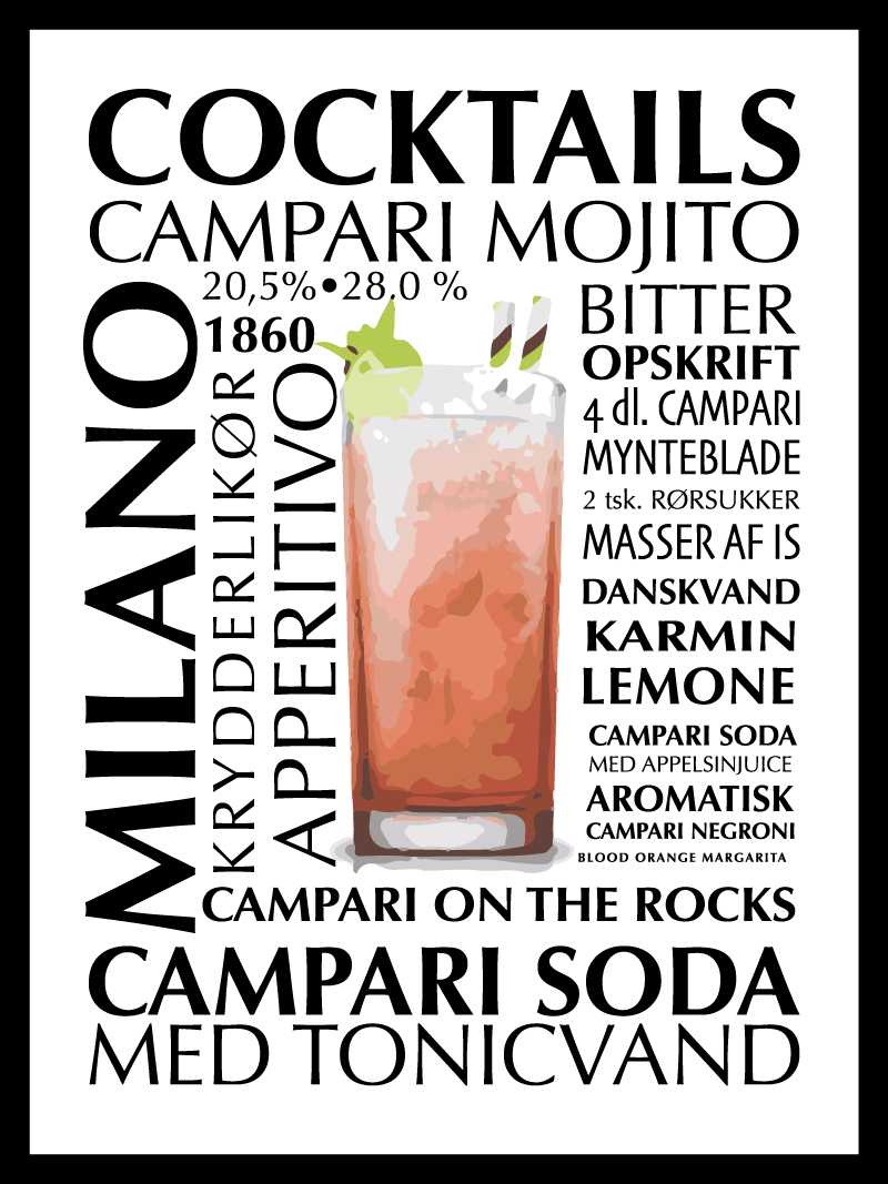 Campari Mojito Cocktail Plakat - Den Ultimative Opskrift!