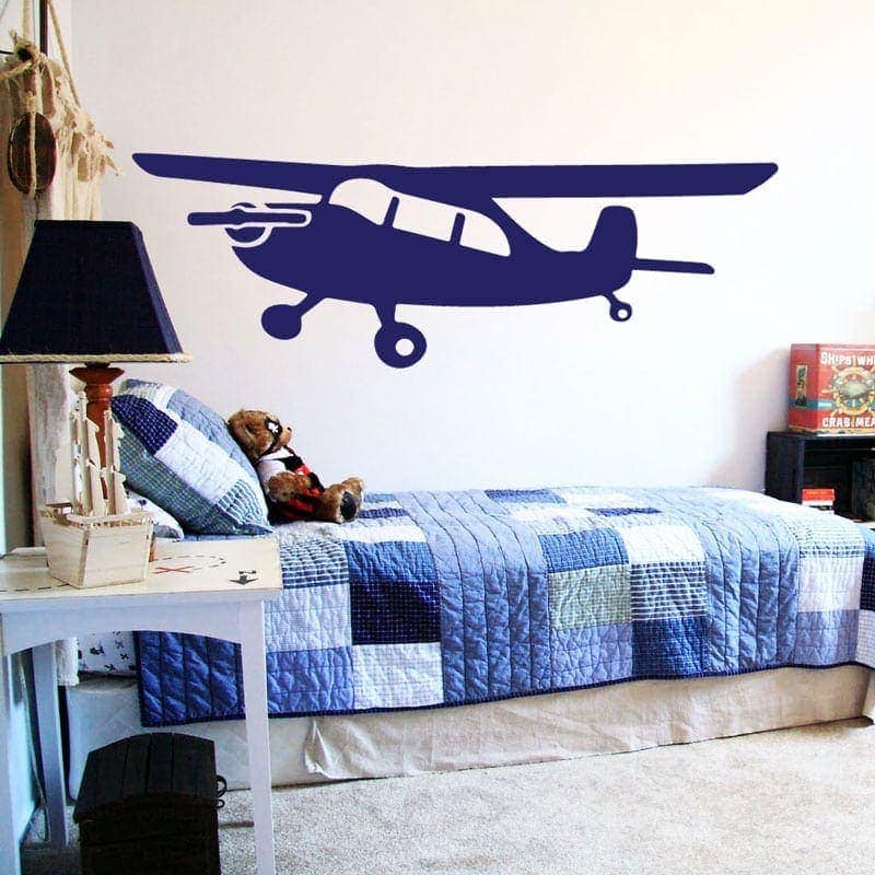 Cessna Fly Wallsticker til Børneværelset – Fantasifuld Indretning!