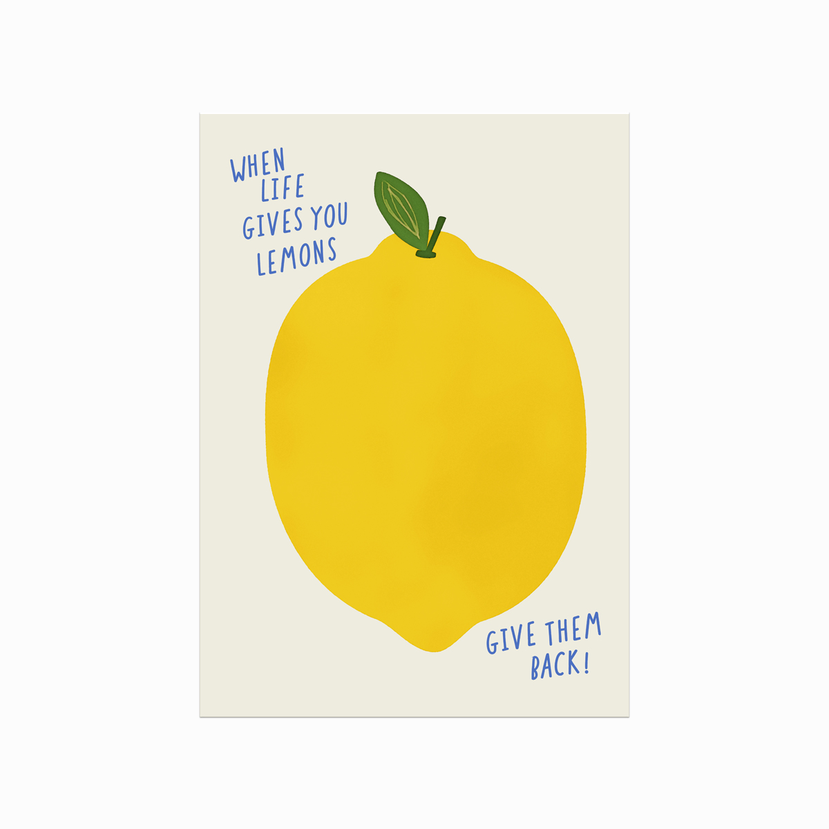 Inspirerende Plakat: Livet Giver Dig Citroner til Hjemmet