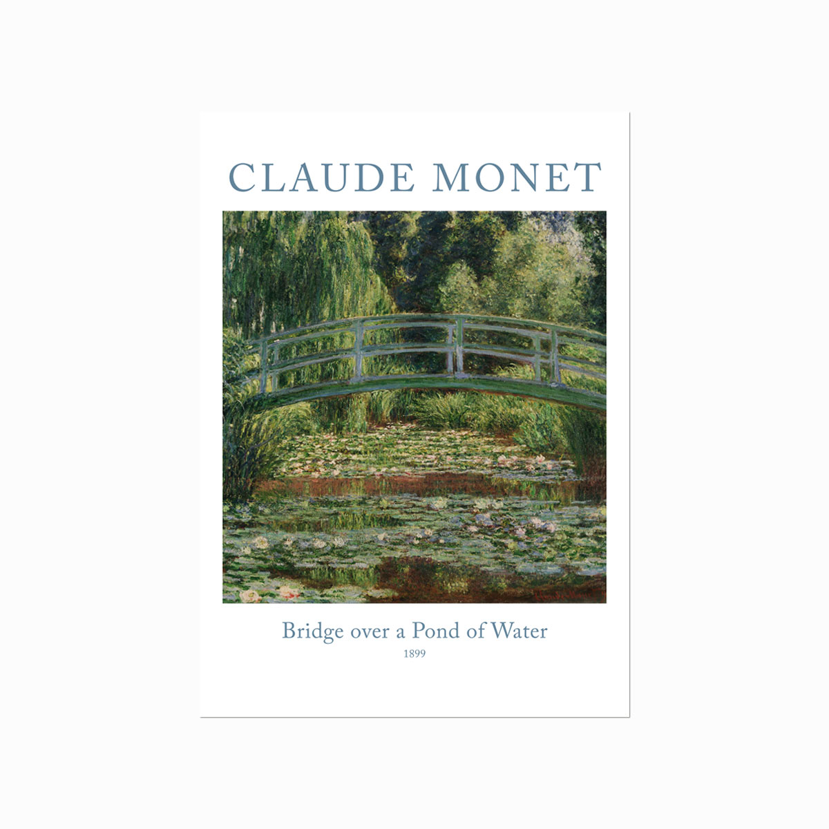 Claude Monet Bridge Over Pond Of Water Lilies