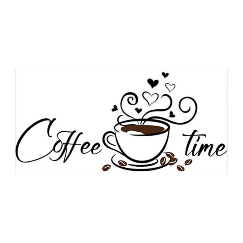 Kaffetid Vægklistermærke - Stilfuld Kaffe Dekoration