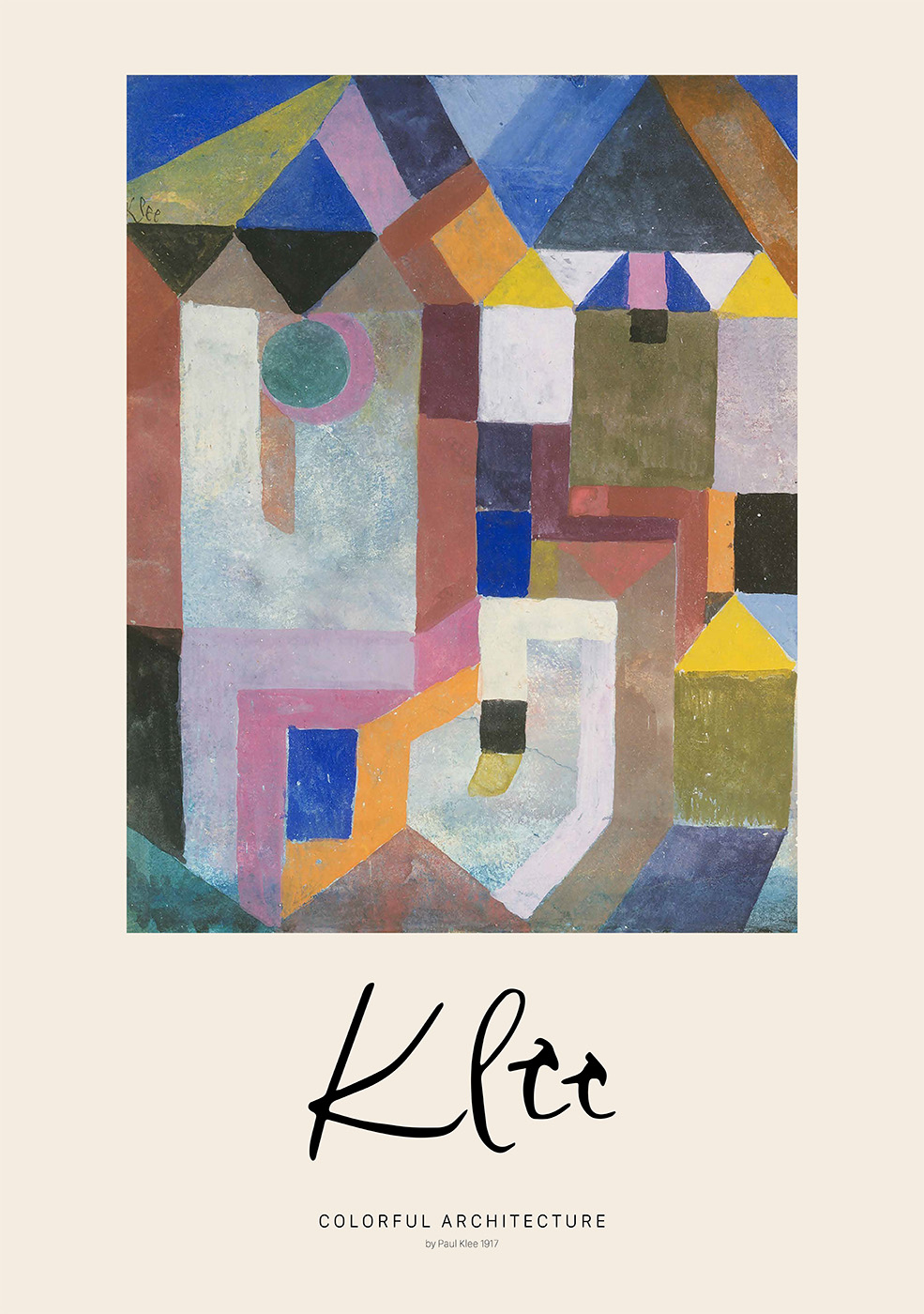 Farverig Arkitektur Plakat – Unik Kunst til Dit Hjem