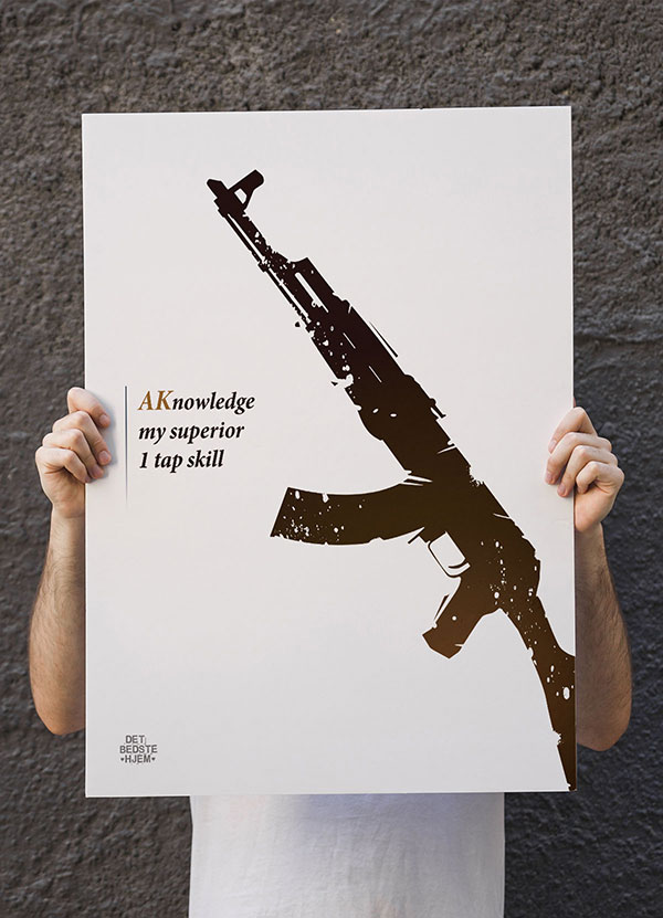 CSGO Plakat - AK Nowledge til Gamere - Kun Kr 199!