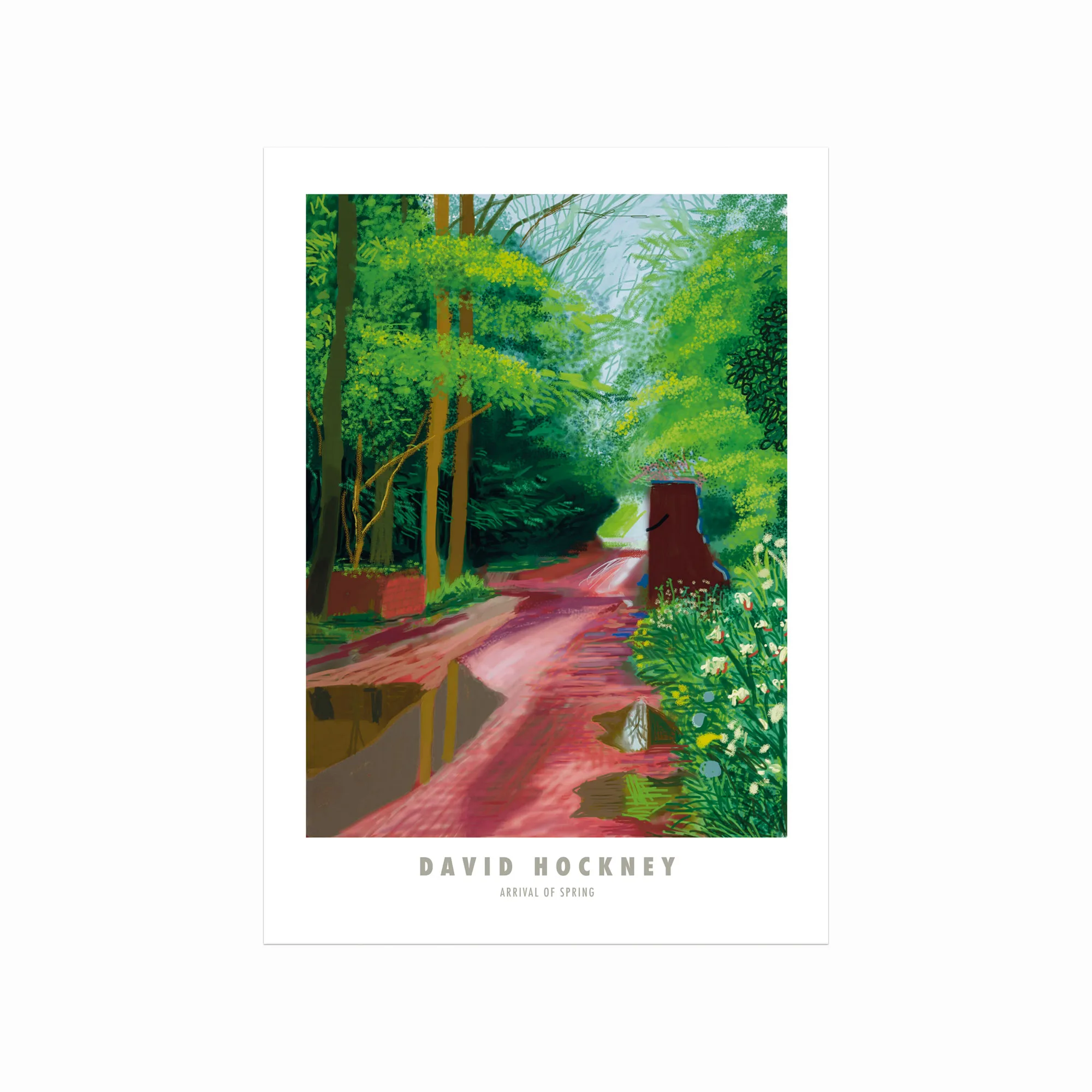 David Hockney Plakat – Forårs Ankomst på Udsalg