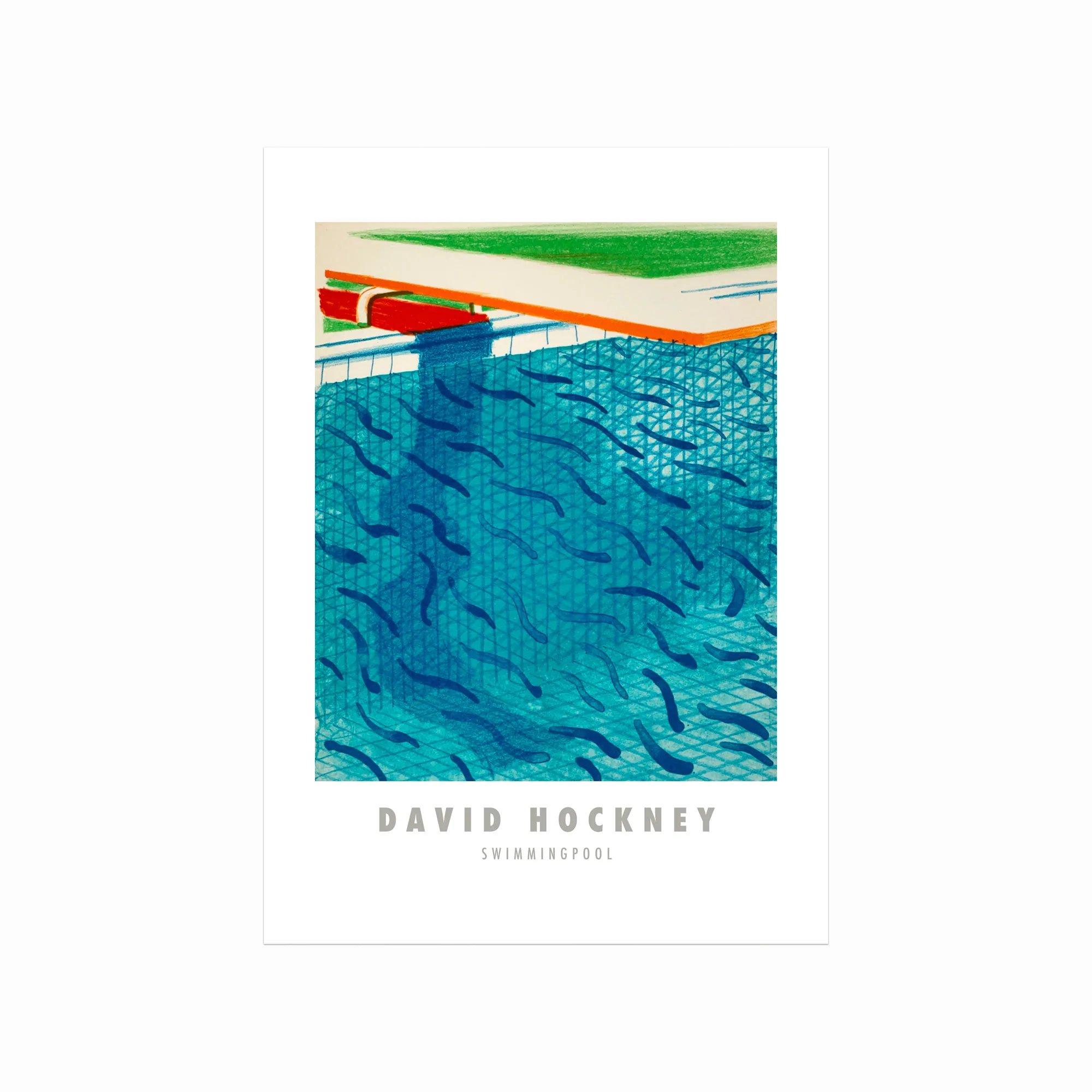 David Hockney Plakat – Swimmingpool Kunstværk på Udsalg