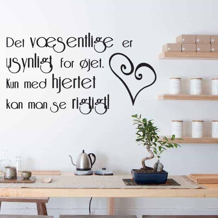 Inspirerende Kærligheds Citater Wallsticker til Hjemmet