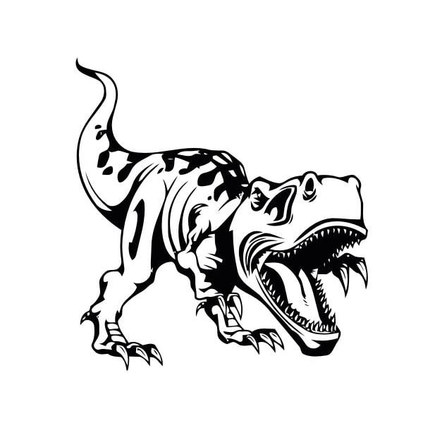 Brølende T-Rex Dinosaurus Vægklistermærke til Børneværelse