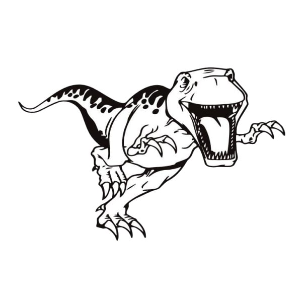 Dino Væggaufklædning – T-Rex i Fuld Sprint 57x63cm