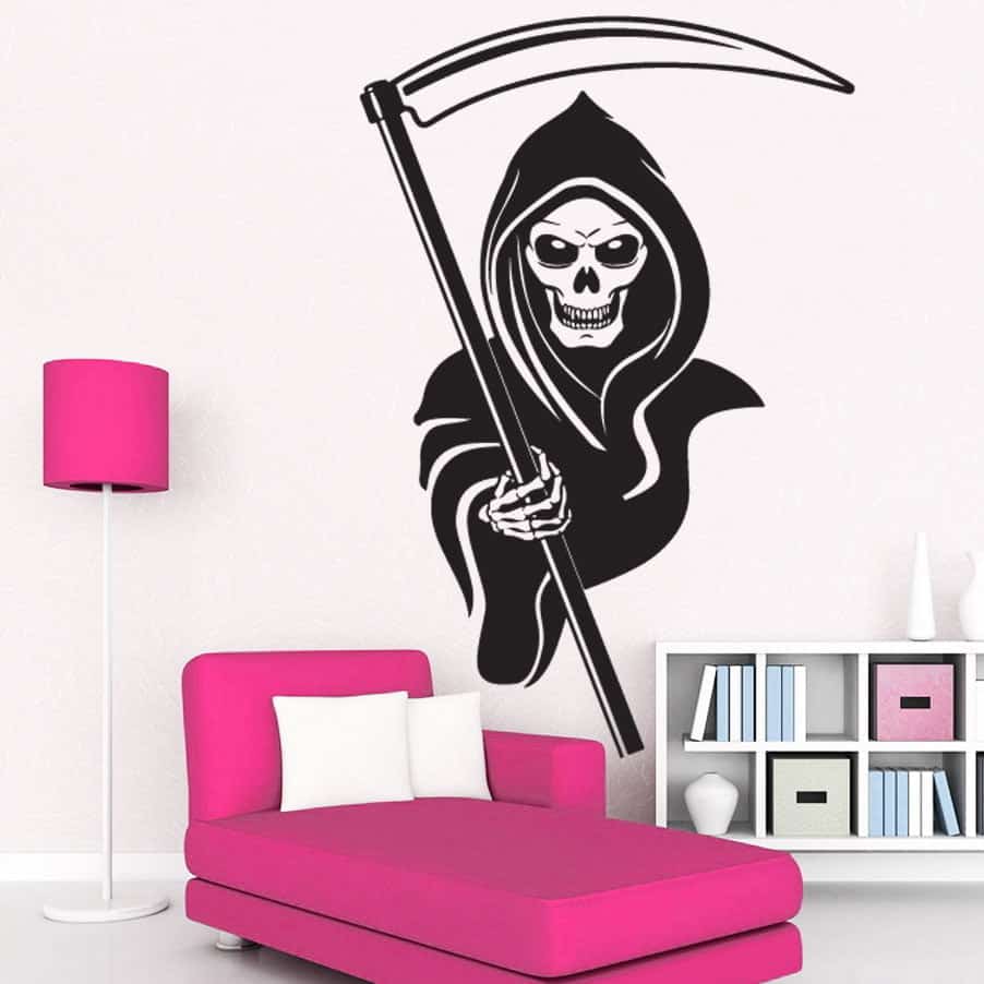 Skræmmende Døden Med Leen Wallsticker til Børneværelset