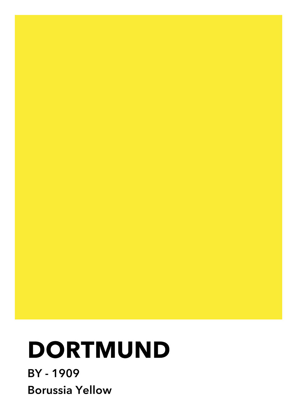 Borussia Dortmund Gult Kunstværk - Perfekt til Fans!