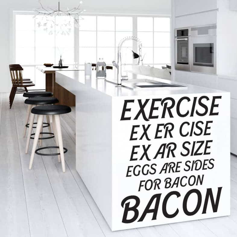 Bacon Vægklistermærke – Sjovt Køkkenindretning!