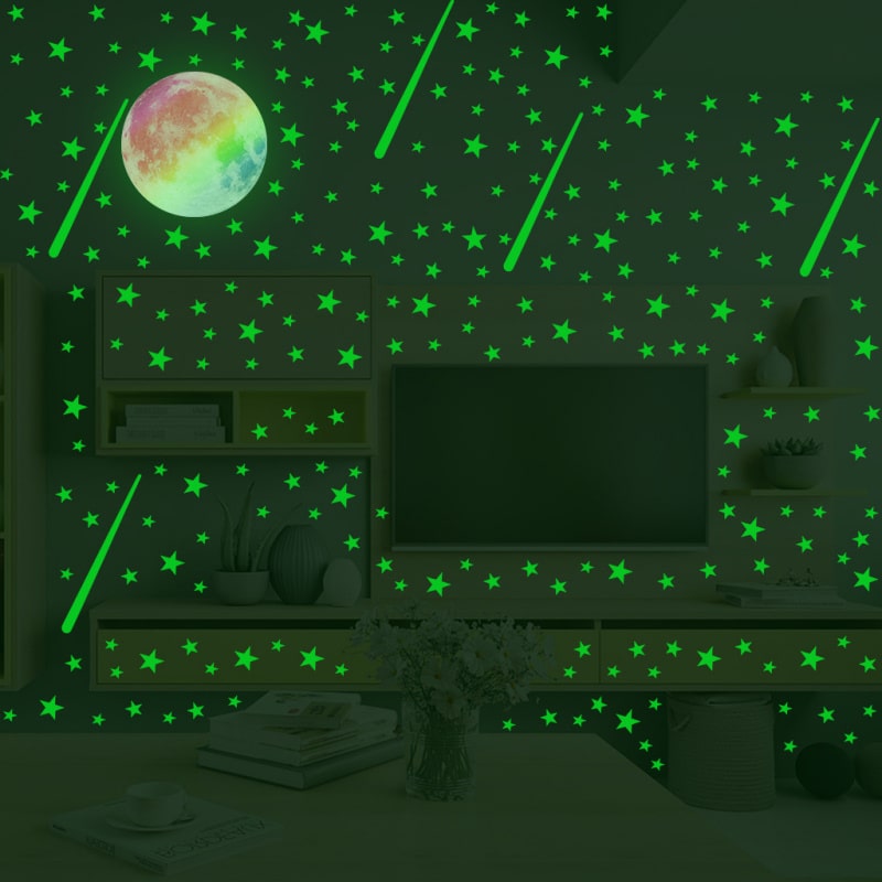 Selvlysende Stjerner og Meteorregn Wallsticker til Hjemmet
