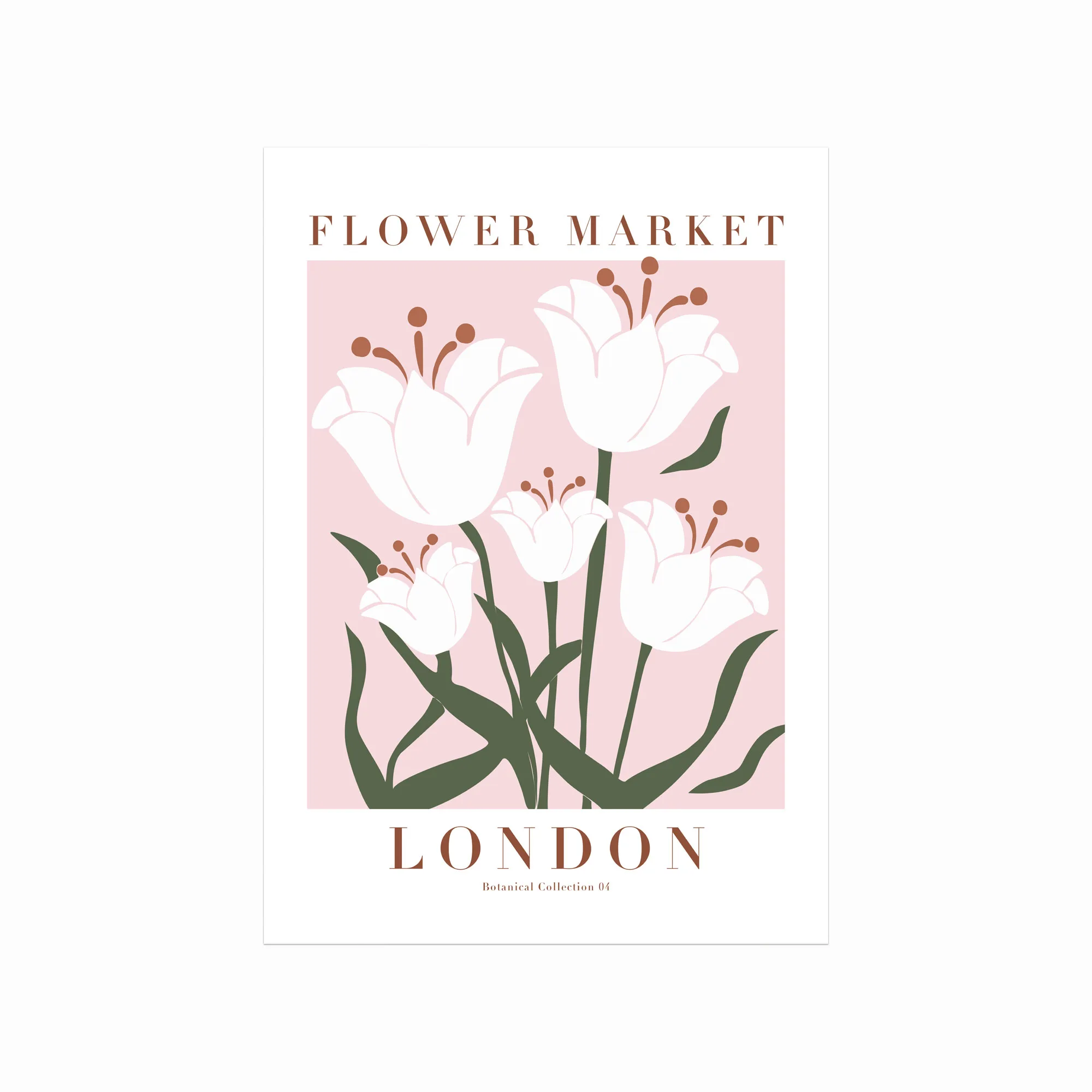 Frisk blomsterplakat fra Flower Market London - Skøn dekoration!