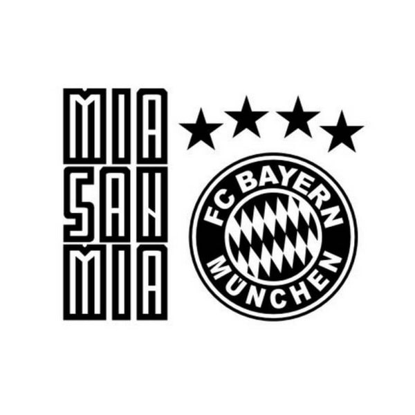 Bayern München Wallsticker med "Mia San Mia" Motto