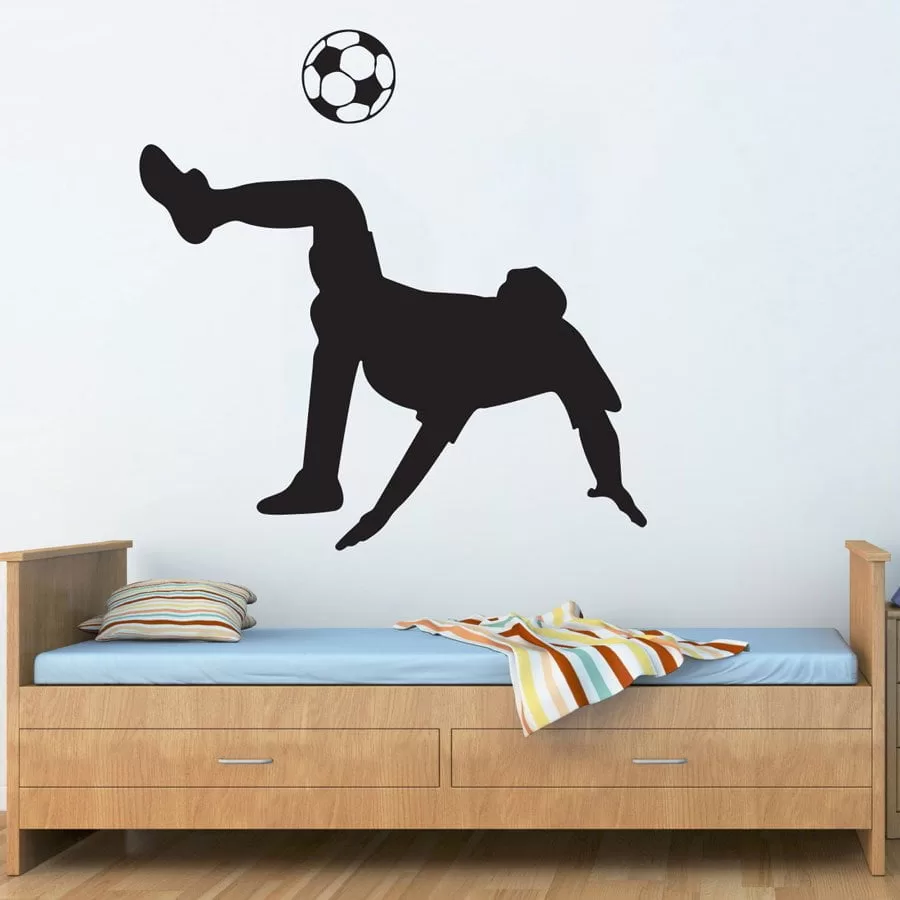 Fodboldspiller Saksespark Wallsticker til Børneværelset