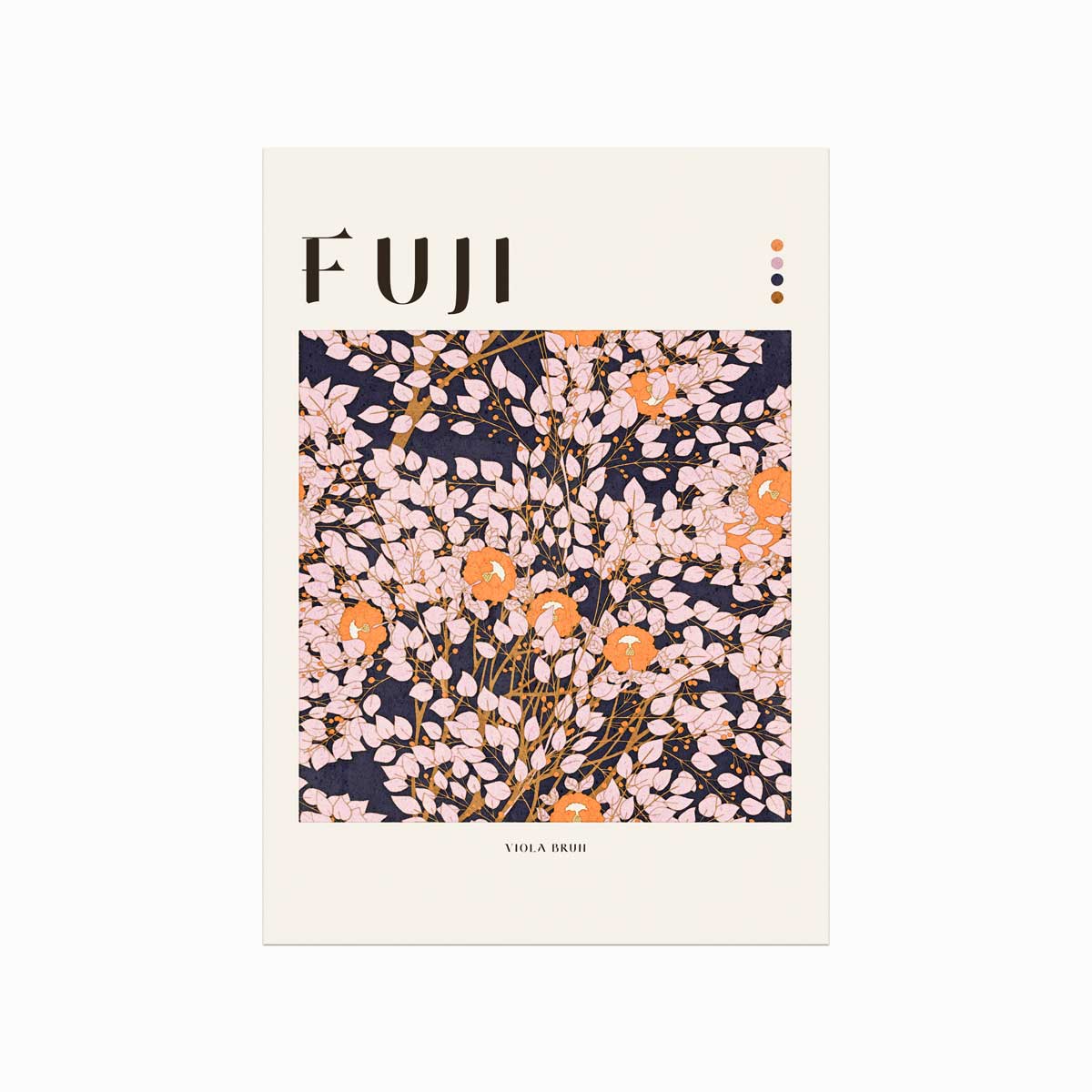 Farverig Fuji Plakat – Eksklusiv Kunst til Dit Hjem