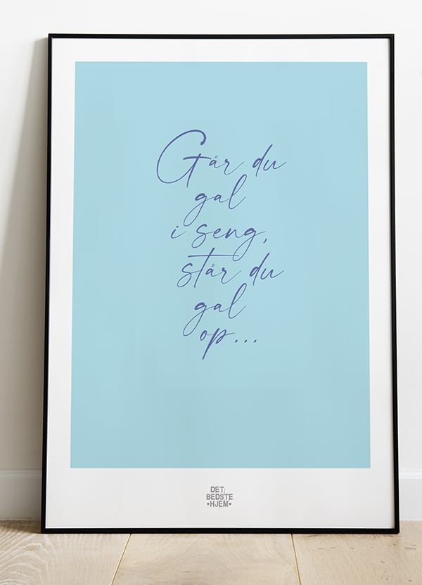 Gå Aldrig Sur i Seng – A4 Plakat til Bedre Søvn