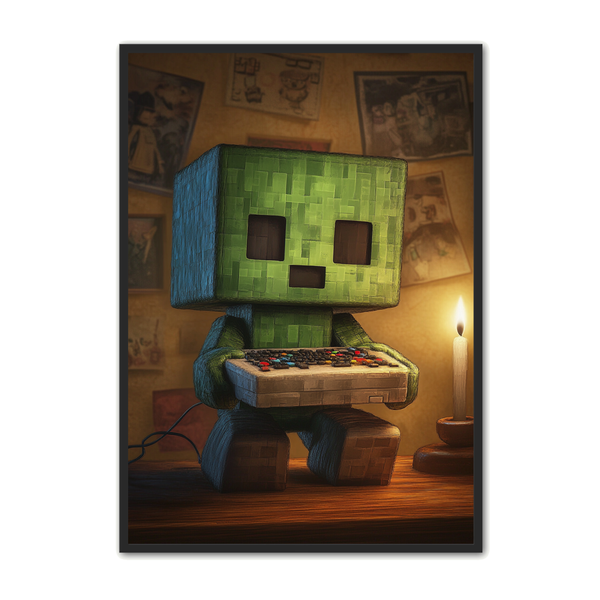 Retro Creeper Gamer Plakat – Nostalgi til Gamere