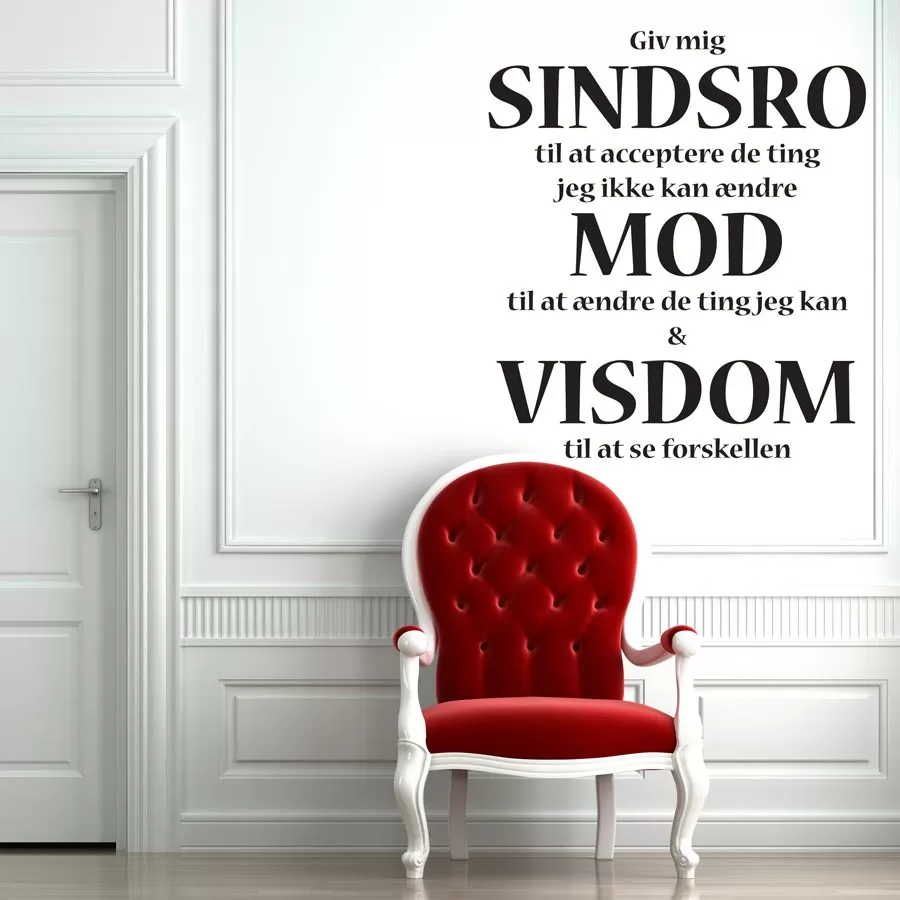 Inspirerende Vægklistermærke - Find Indre Ro til Dit Hjem