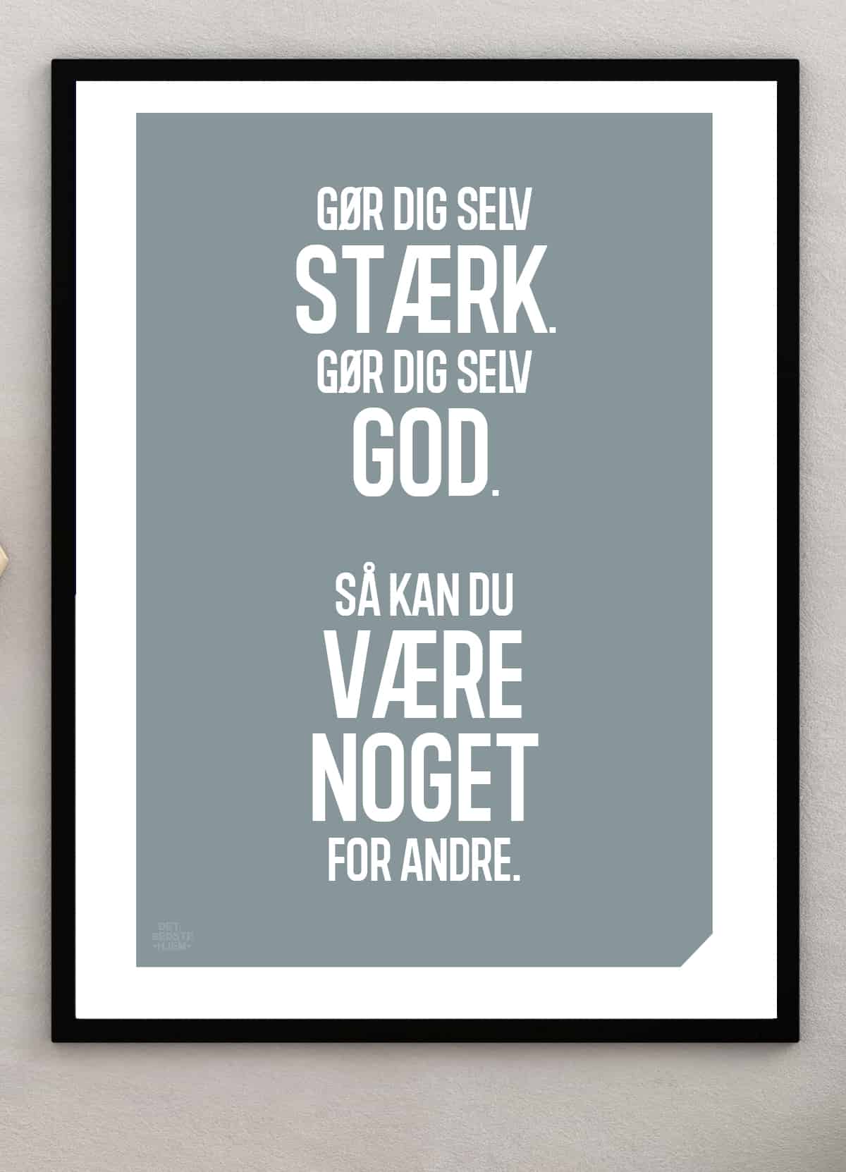 Inspirerende Plakat: Styrk Dig Selv – A4 til 199 kr.