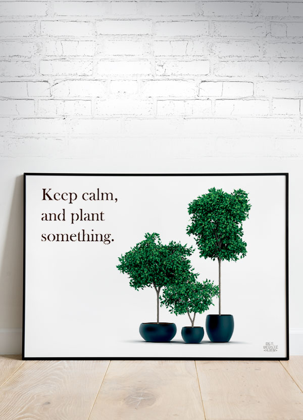 Haveplakat - Plant Noget - Vandret A4 - Kun 199 kr.