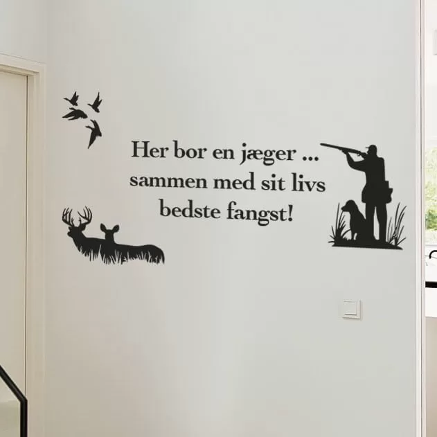 Jæger Vægklistermærke – Stolthed for Jægere i Hjemmet