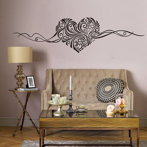 Hjerte Wallsticker til Soveværelset - Fantastisk Tilbud!