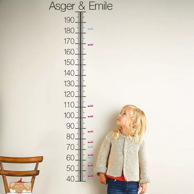 Kreativ Vækstmonitor Wallsticker til Børn - Sjov Dekoration!