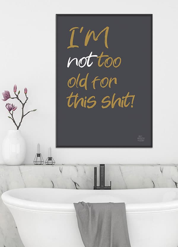 Humoristisk Plakat A4 - Livet Er Kun Et Tal, 199 kr.