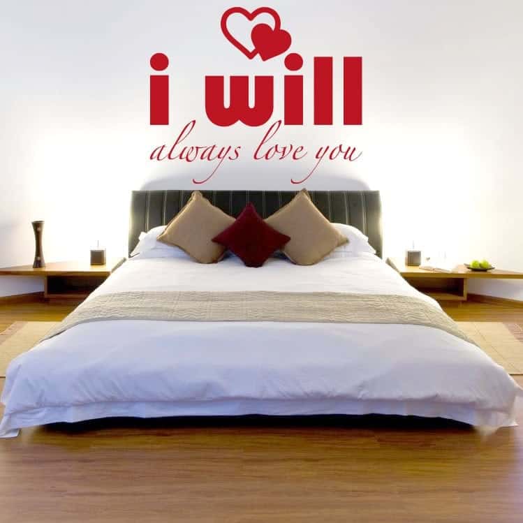 Sød "I Will" Væggelogo til Soveværelset – Udsalg!