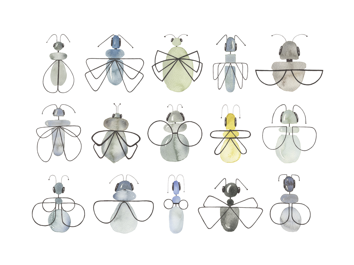 Insecta Kunstværk af Lise Søgaard – Unik Hjemmedekorering