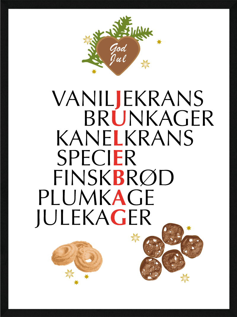 Juleplakat med Citat fra Egly Design – Skab Julestemning