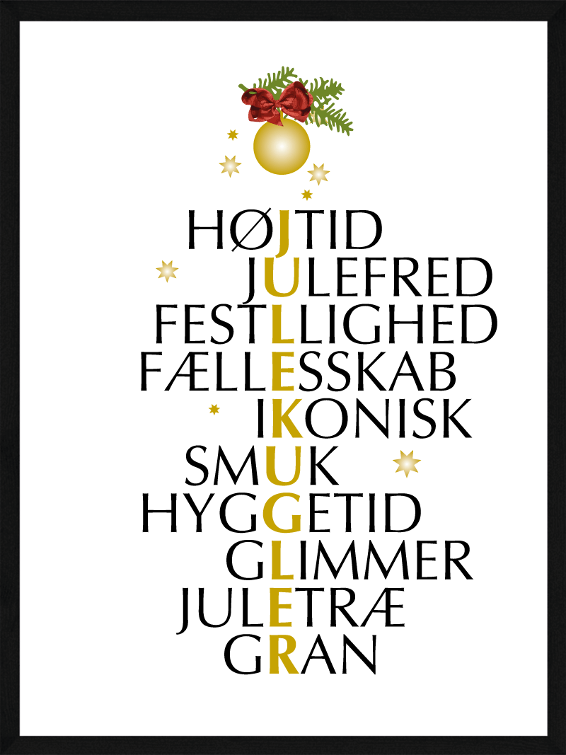 Juleplakat med inspirerende citater fra Egly Design