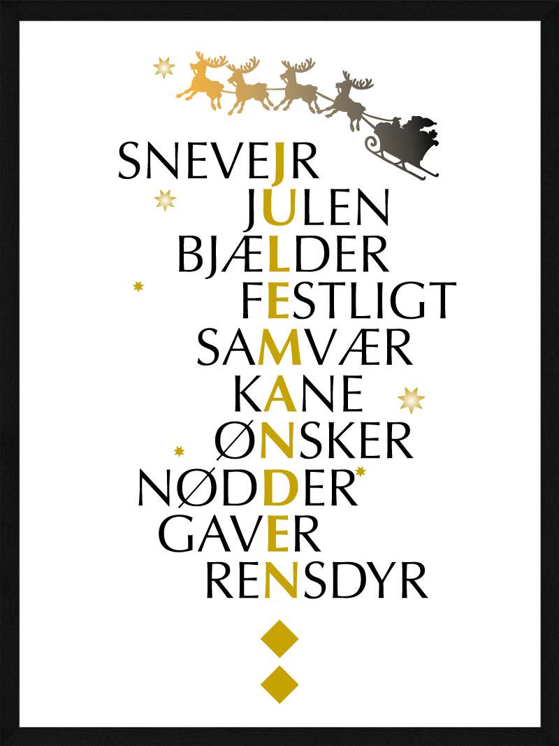 Juleplakat med Citat fra Julemanden – Skab Julestemning!