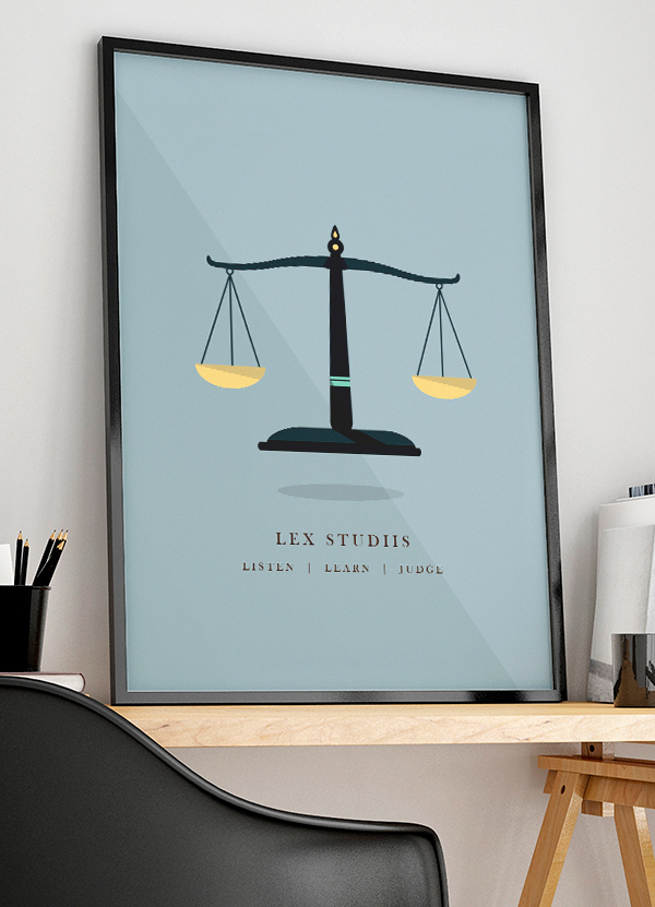 Inspirerende plakat til jurastuderende – Gaveidé!