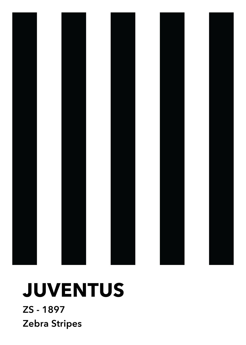 Juventus Zebra Stripes Kunstværk - Unik Fodbold Dekoration