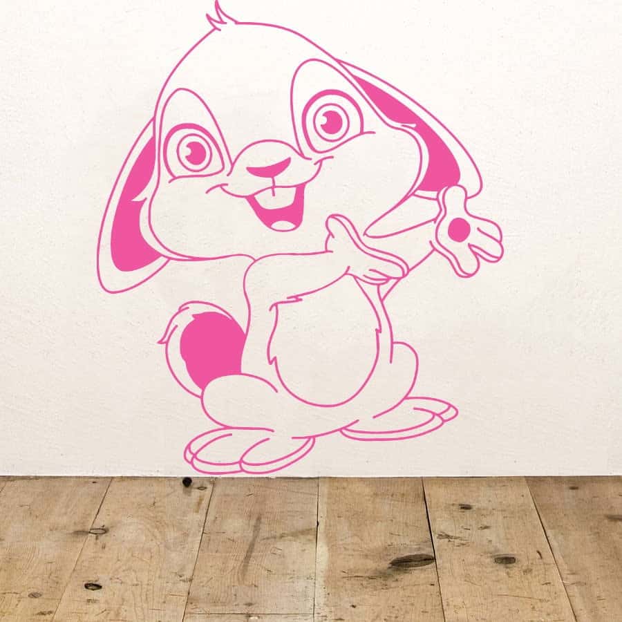 Sød Kanin Wallsticker til Børneværelset – Fantastisk Tilbud!