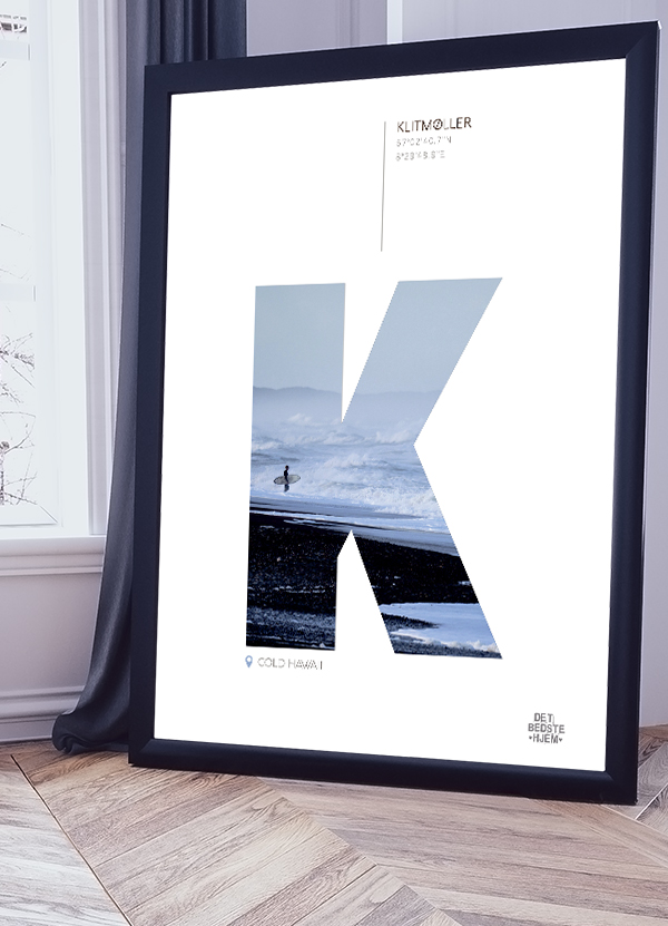 Klitmøller Plakat – Cold Hawaii Surfing i Naturen A4