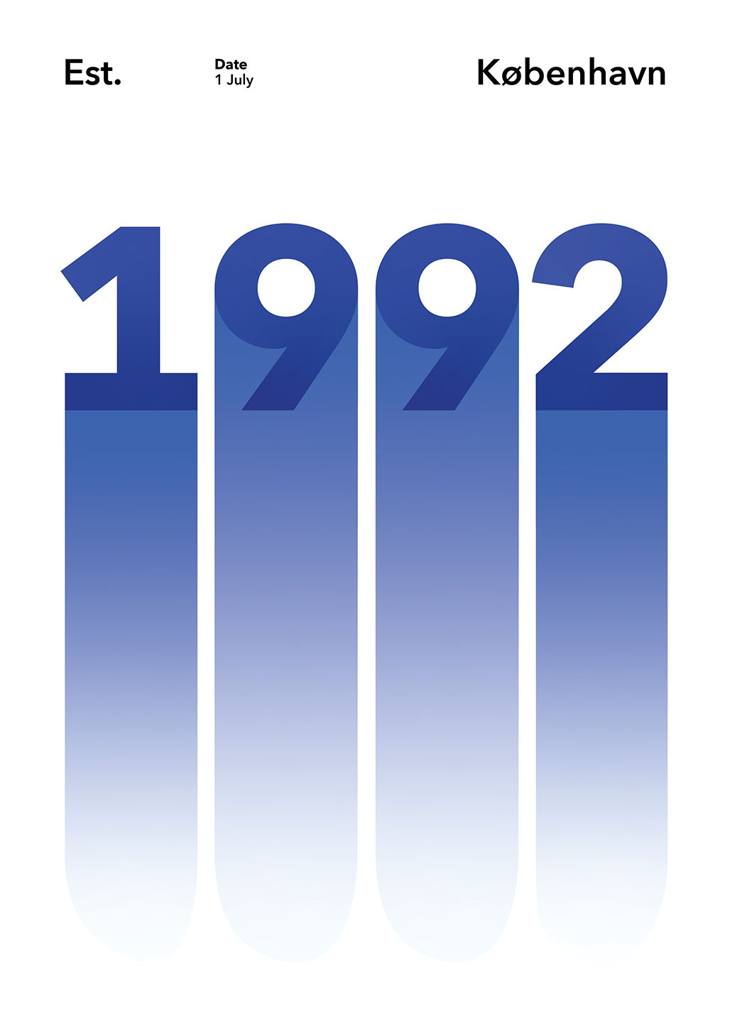 Kunstværk: København 1992 af Olé Olé – Unik Dekoration