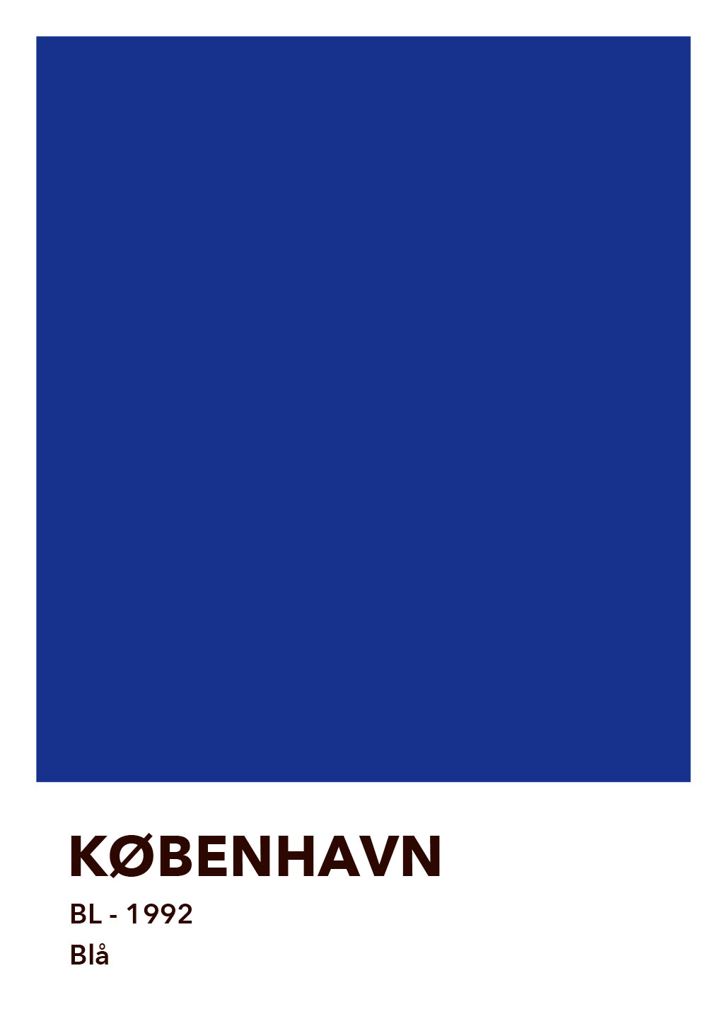 København - Blå Kunsttryk fra Olé Olé til Dit Hjem