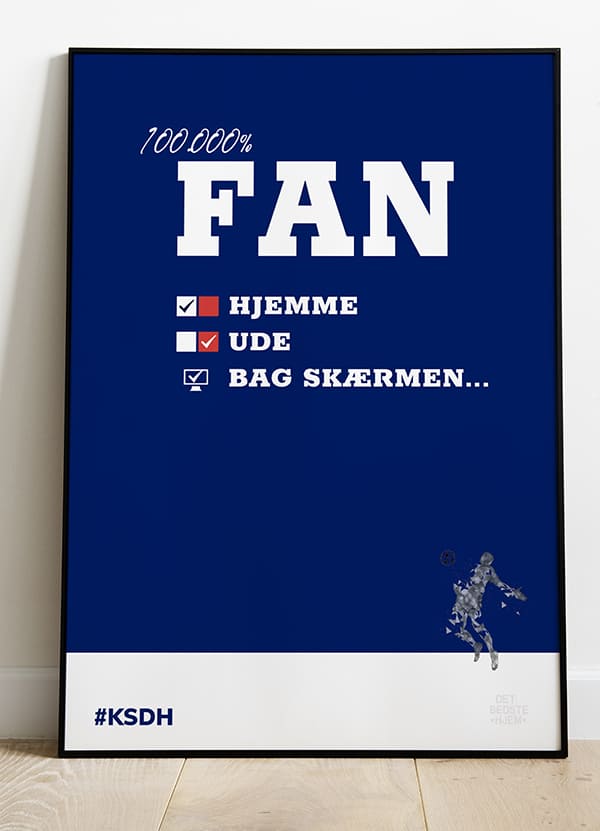 AGF Fanplakat – Kom Så De Hviiie – A4 Plakat til Fans