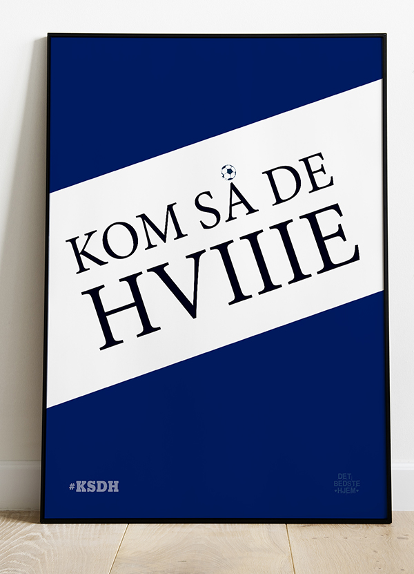AGF Fodboldplakat A4 – Hepp på De Hviiie!