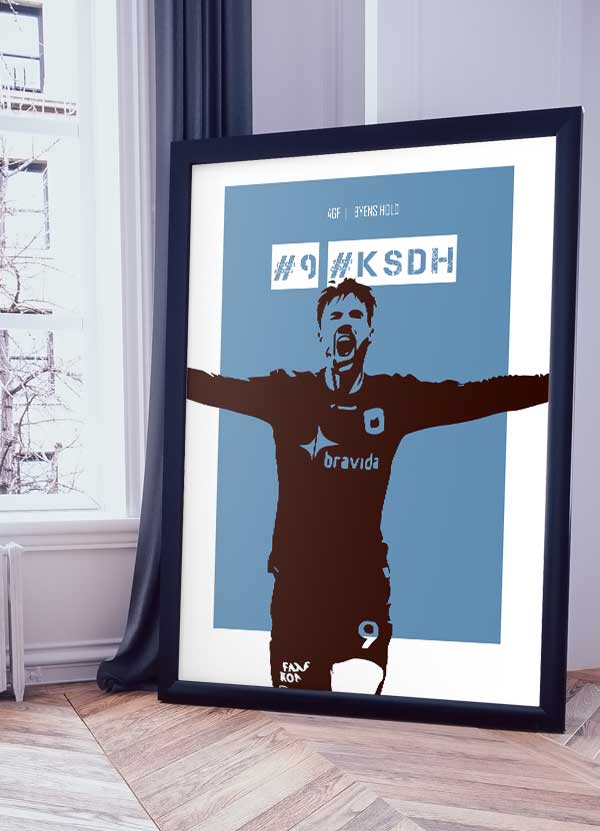 AGF Fodboldplakat Nr. Paddy Blå – Must-have for Fans