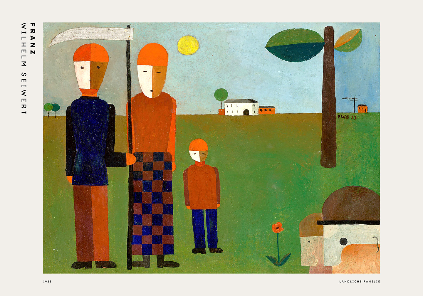 Landsbyfamilie Plakat – Unik Kunst til Dit Hjem