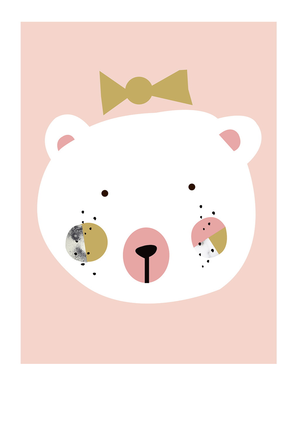Little Ones Bamse Pige Plakat – Hygge til Børneværelset!