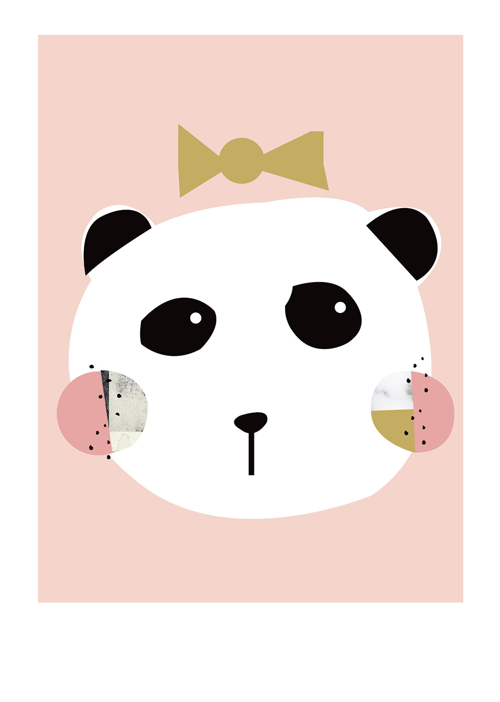 Sød Panda Kunstplakat til Børneværelset – Unik Dekoration