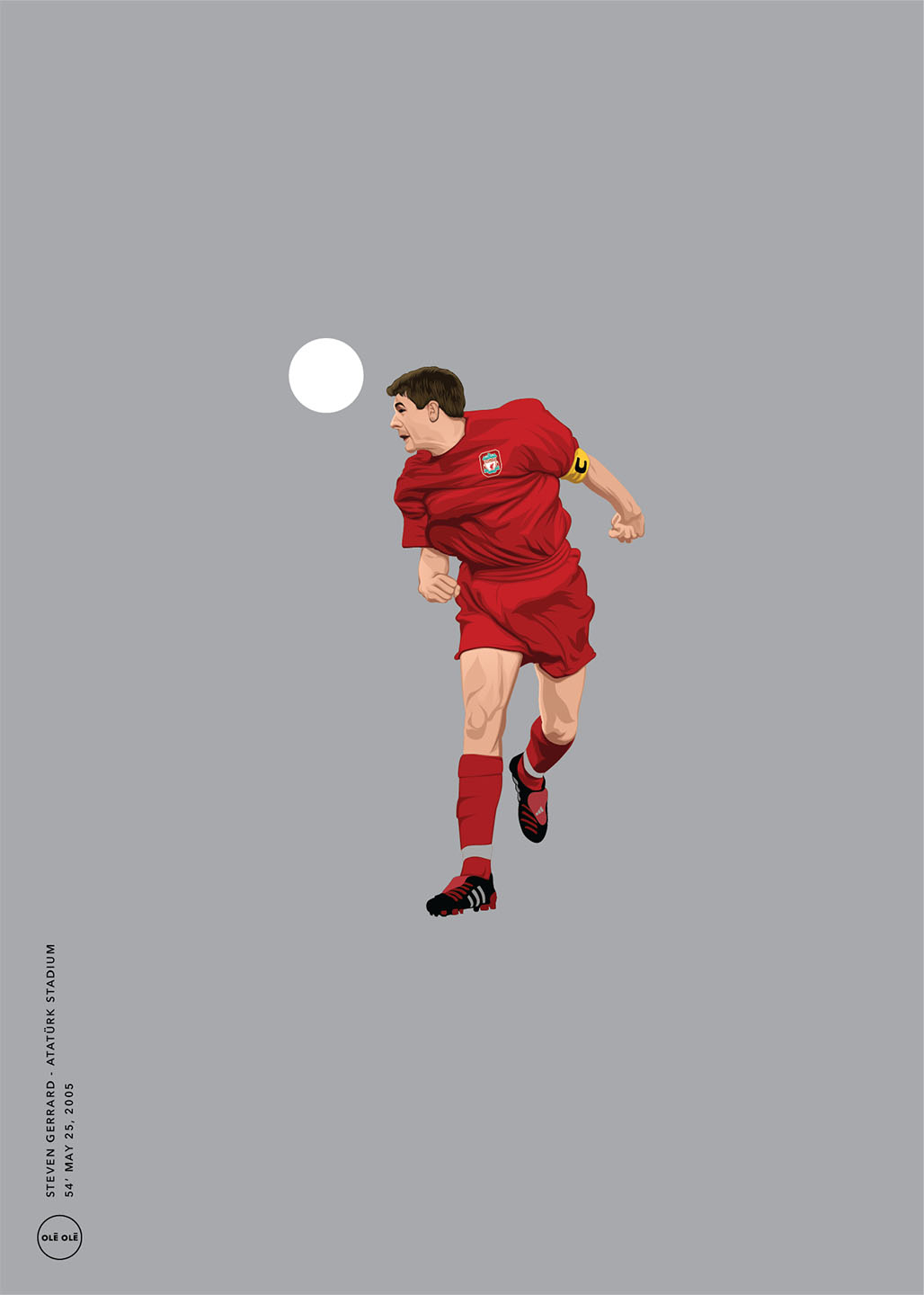 Unikt kunstværk af Steven Gerrard – Fodboldlegende 2005